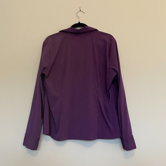 Purple Button Down Dress Shirt Long Sleeves Reitman's XL - Picture 3 of 7